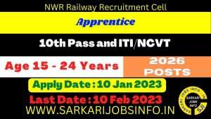 Railway NWR RRC Jaipur Apprentice Recruitment 2023