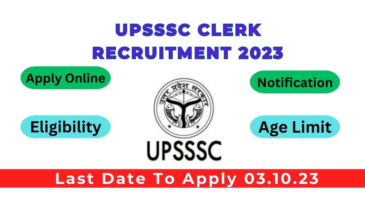 UPSSSC clerk recruitment 2023