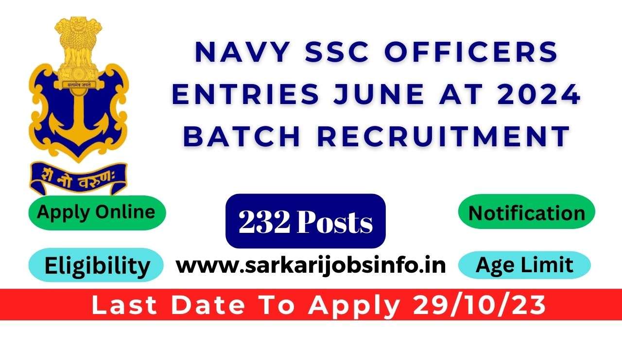 Navy SSC officers recruitment 2024 notification