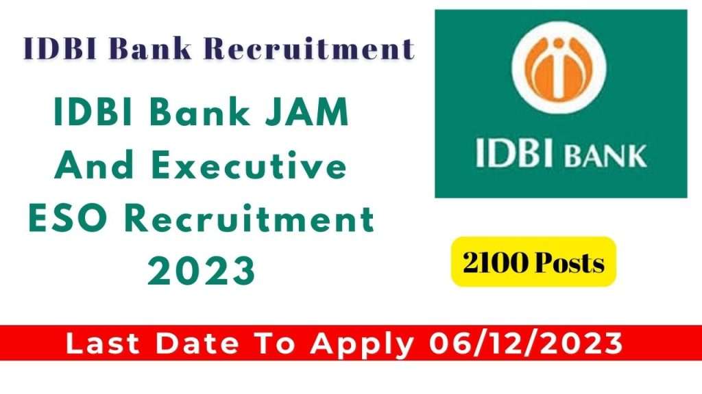 IDBI Recruitment 2023 Notification