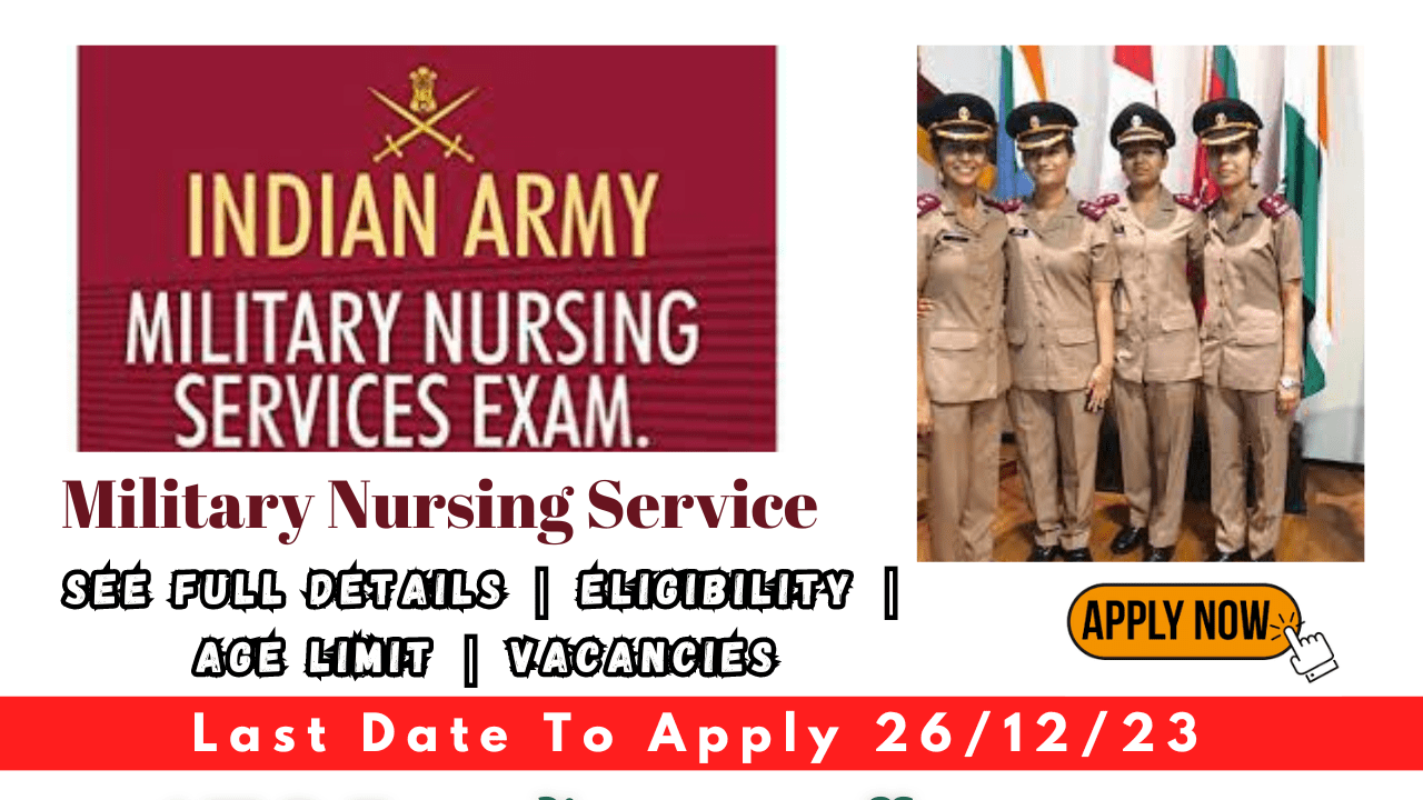 Military Nursing Service MNS Exam 2023 