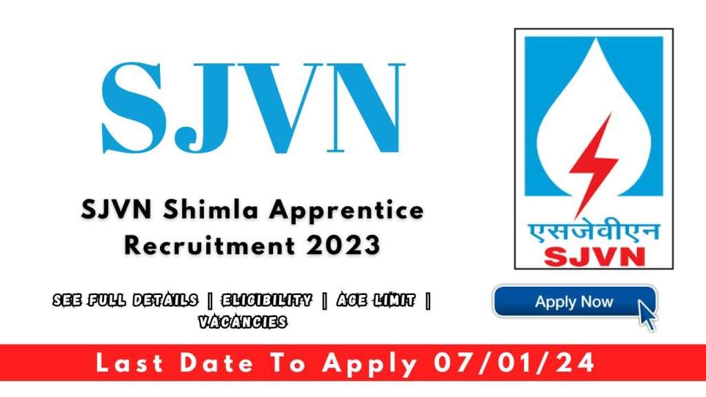 SJVN Shimla Apprentice Recruitment 2023