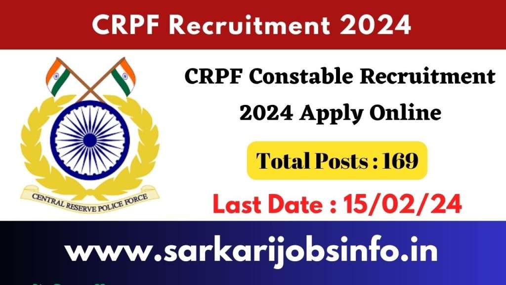 CRPF Constable Recruitment 2024
