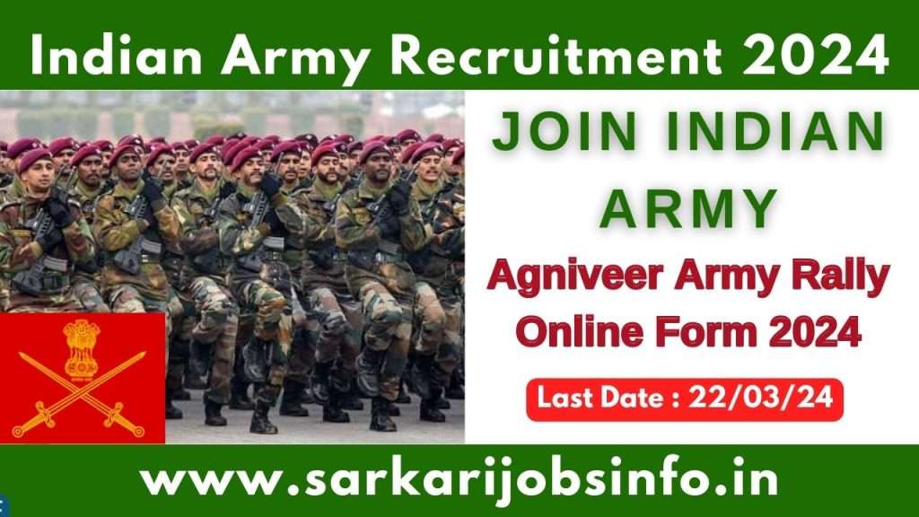 Agniveer Army Rally Online Form 2024