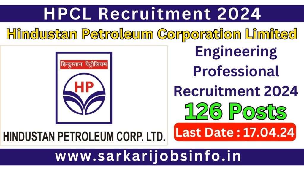 HPCL Engineering Professional Recruitment 2024