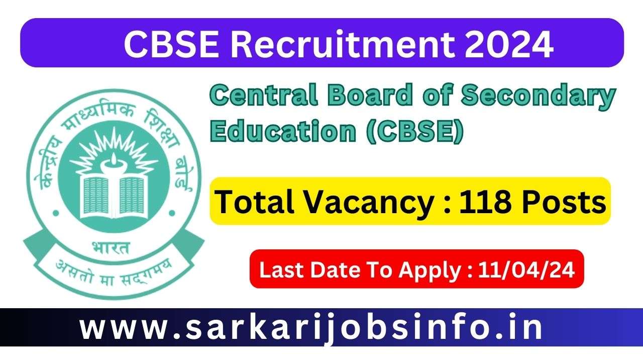 CBSE Board Recruitment 2024