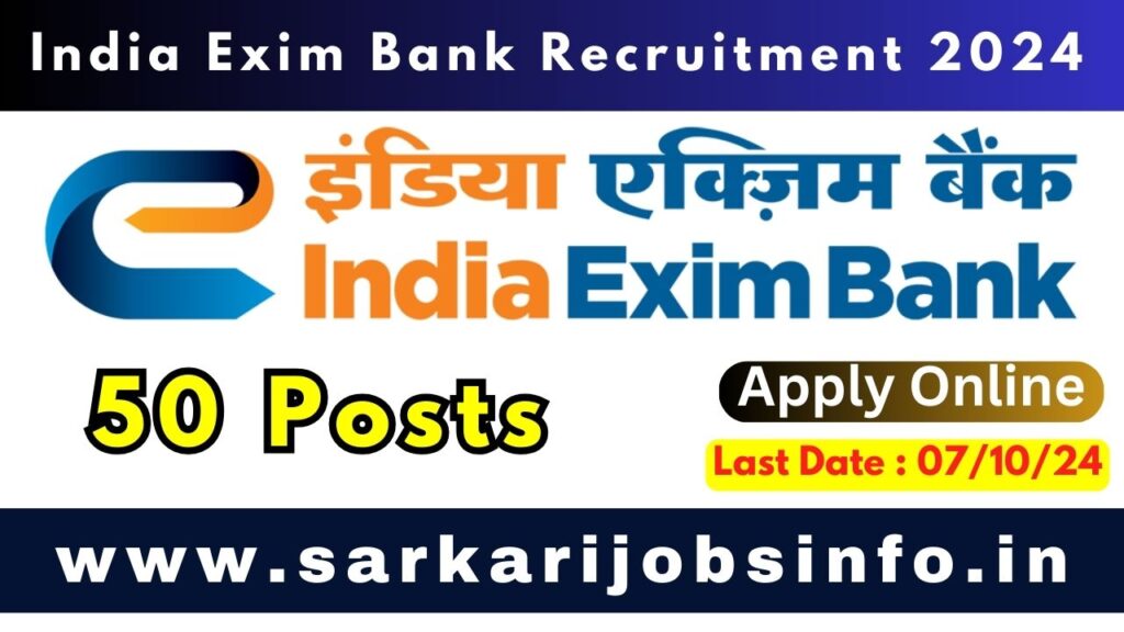 India Exim Bank Management Trainee MT Recruitment 2024