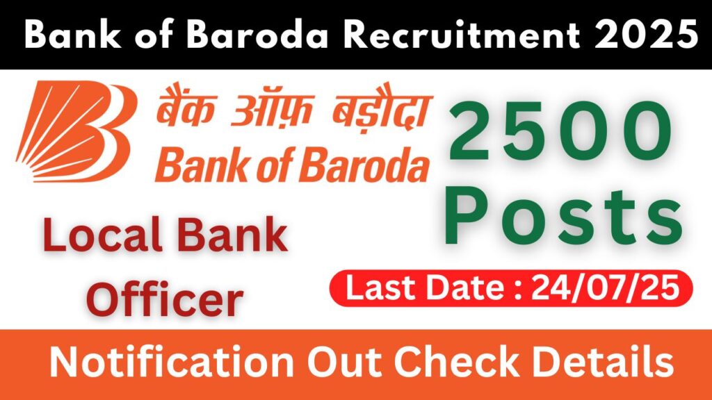 Bank of Baroda Local Bank Officer Recruitment 2025