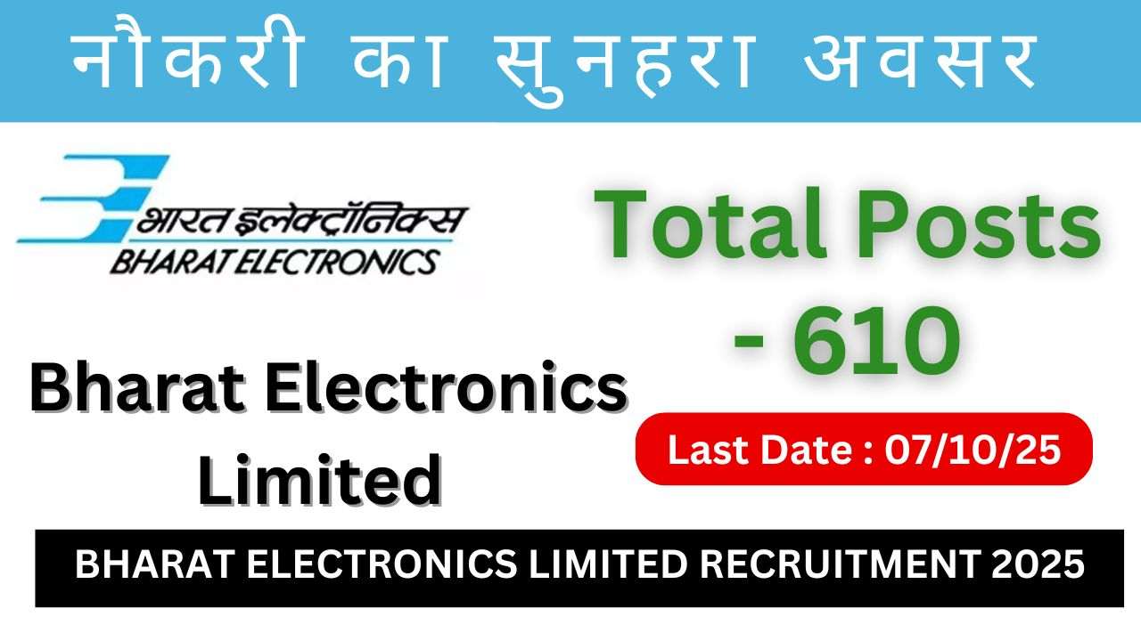 BEL Trainee Engineer-I Recruitment 2025 Notification Out