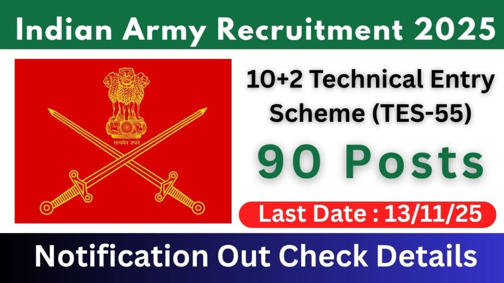 Indian Army 55th TES July 2026 Recruitment Notification Out