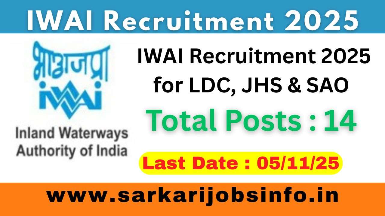 IWAI Recruitment 2025