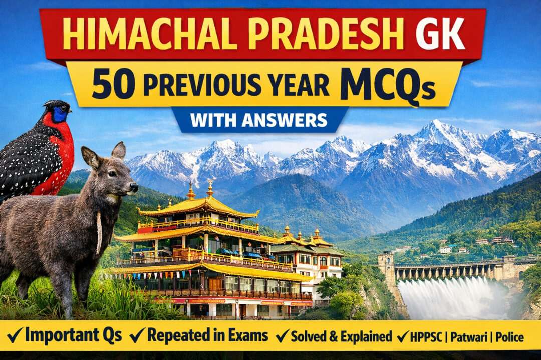 Himachal Pradesh GK – 50 Previous Year MCQs (With Answers)