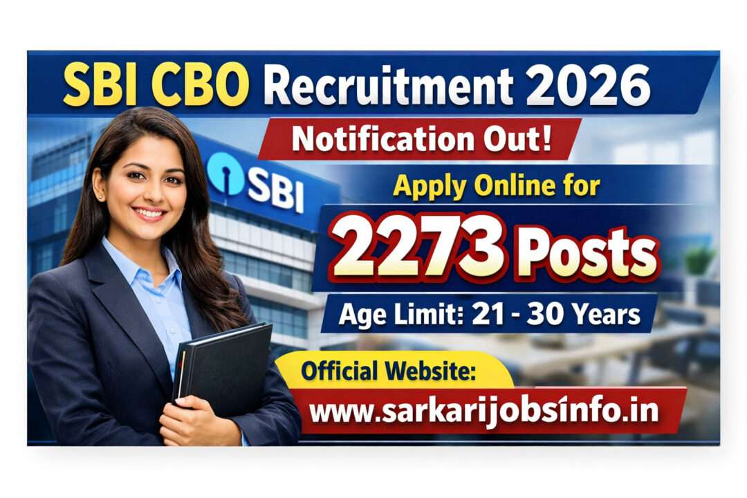 SBI CBO Recruitment 2026 Notification Out