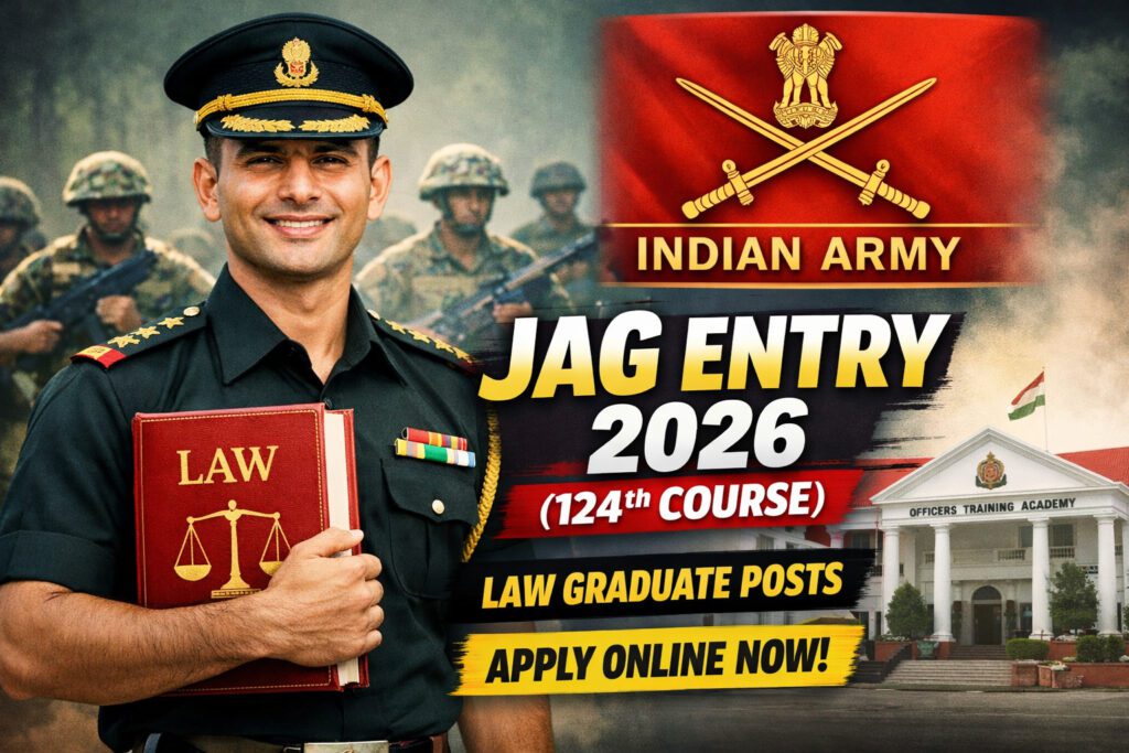 Indian Army JAG Entry 2026 (124th Course) Notification Out