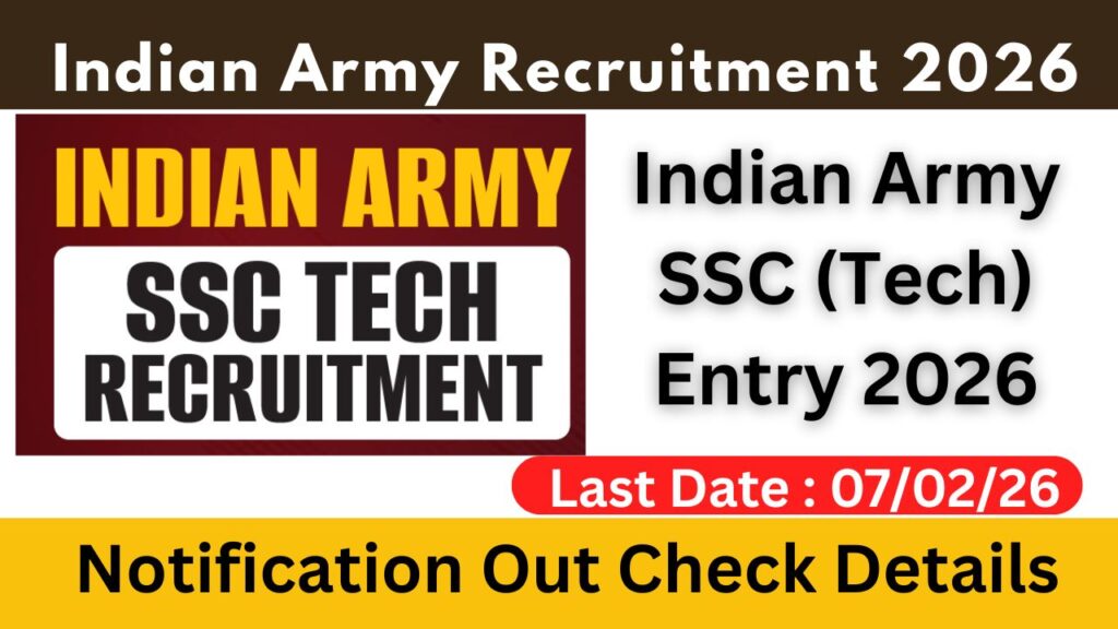 Indian Army SSC (Tech) Entry 2026