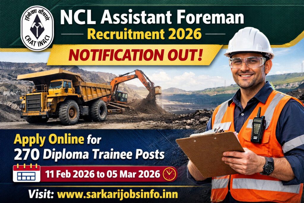 NCL Assistant Foreman Recruitment 2026 Notification Out