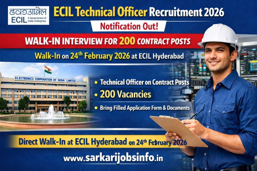ECIL Technical Officer Recruitment 2026 Notification Out