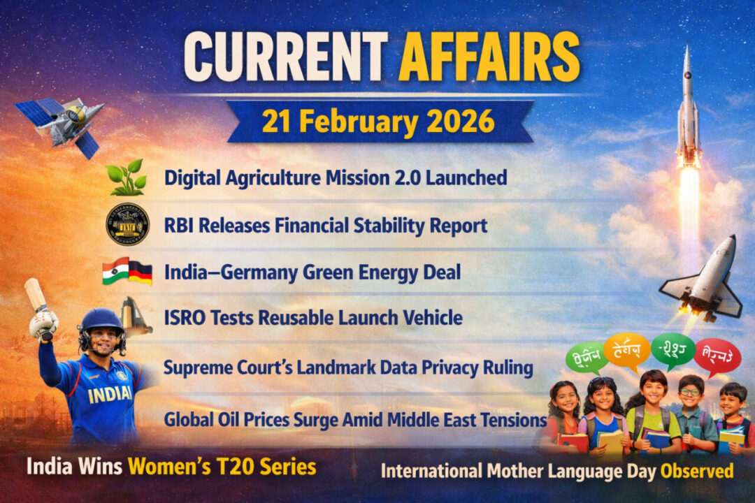 Current Affairs – 21 February 2026
