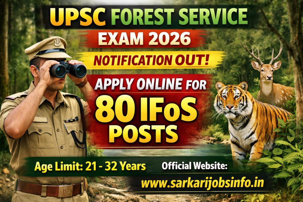 UPSC Forest Service Exam 2026 Notification Out