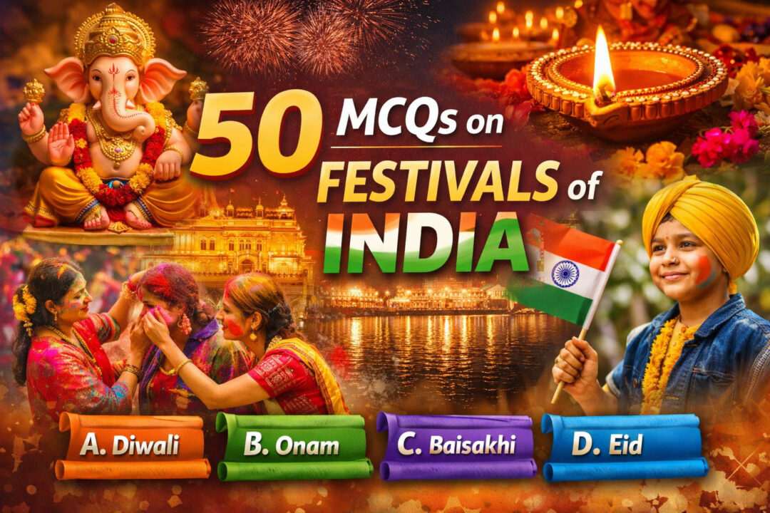 MCQs on Festivals of India (50 Questions)
