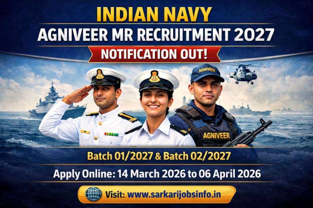 Indian Navy Agniveer MR Recruitment 2027 Notification Out