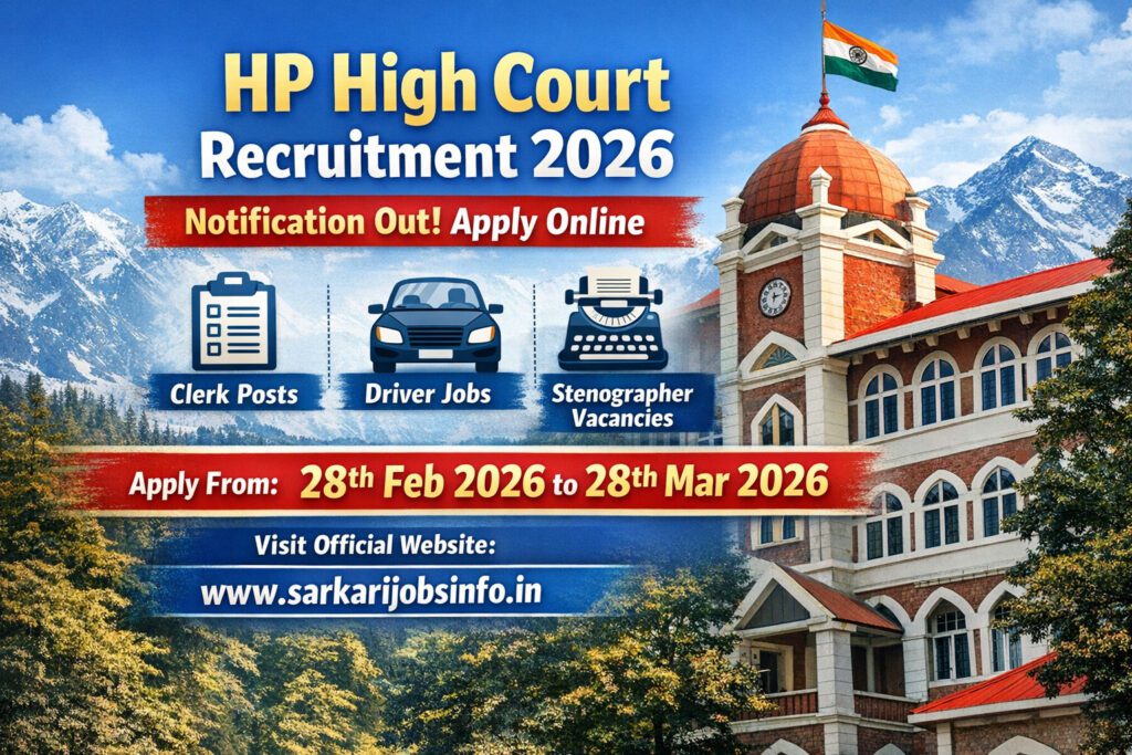 HP Panchayat Secretary Recruitment 2026 Notification Out Apply online