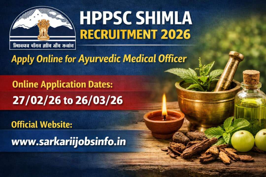 HPPSC Shimla Recruitment 2026 Notification Out Apply online