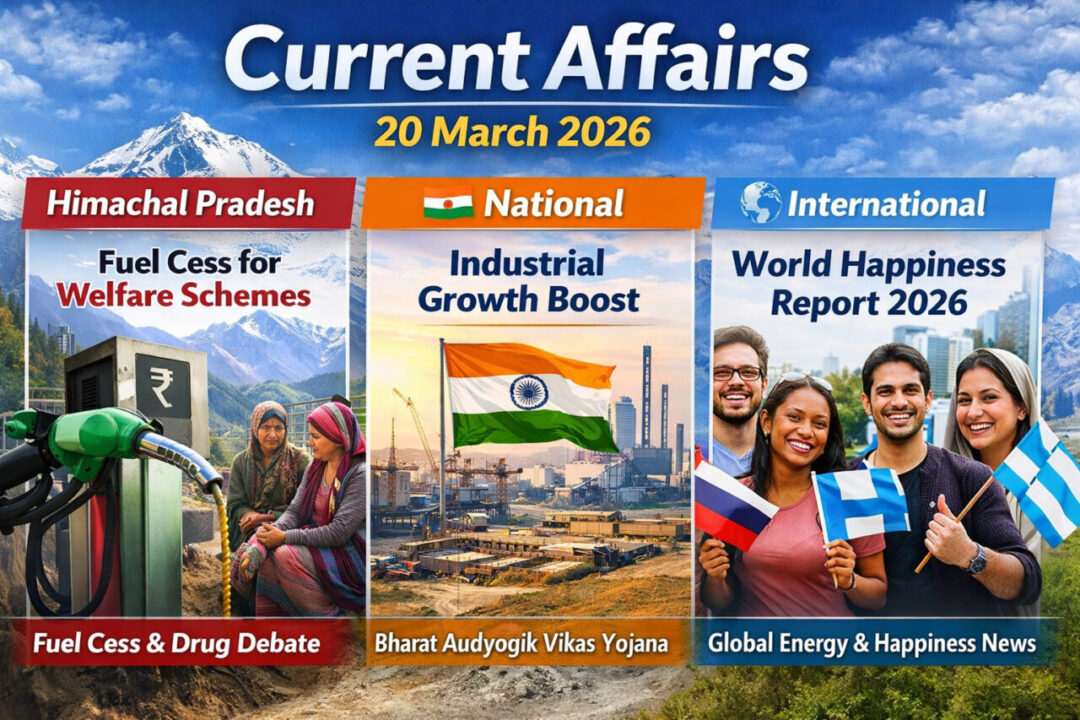 Current Affairs – 20 March 2026