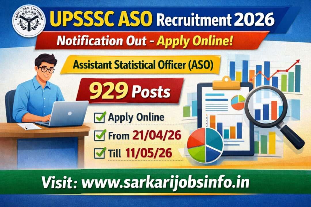 UPSSSC ASO Recruitment 2026 Notification Out Apply Online