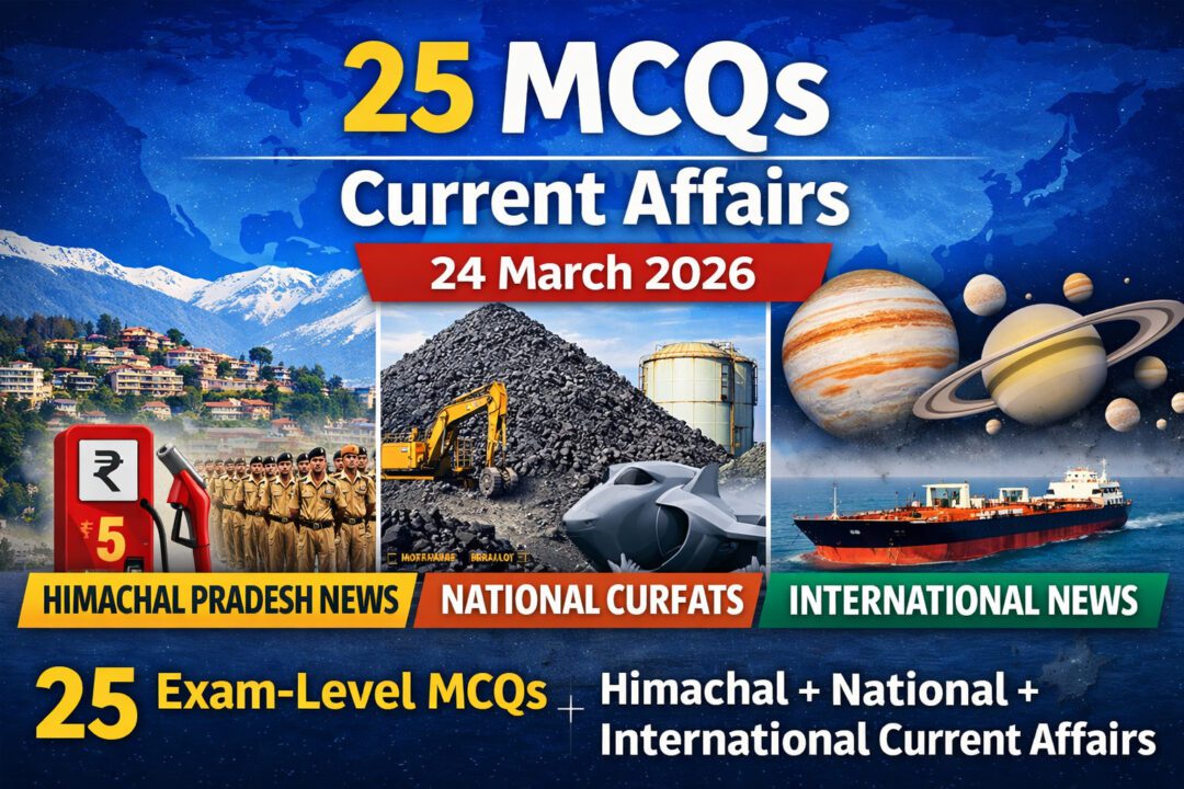 MCQs – Current Affairs 24 March 2026