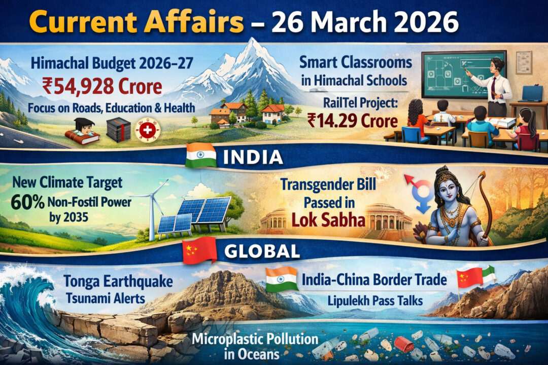 Current Affairs – 26 March 2026