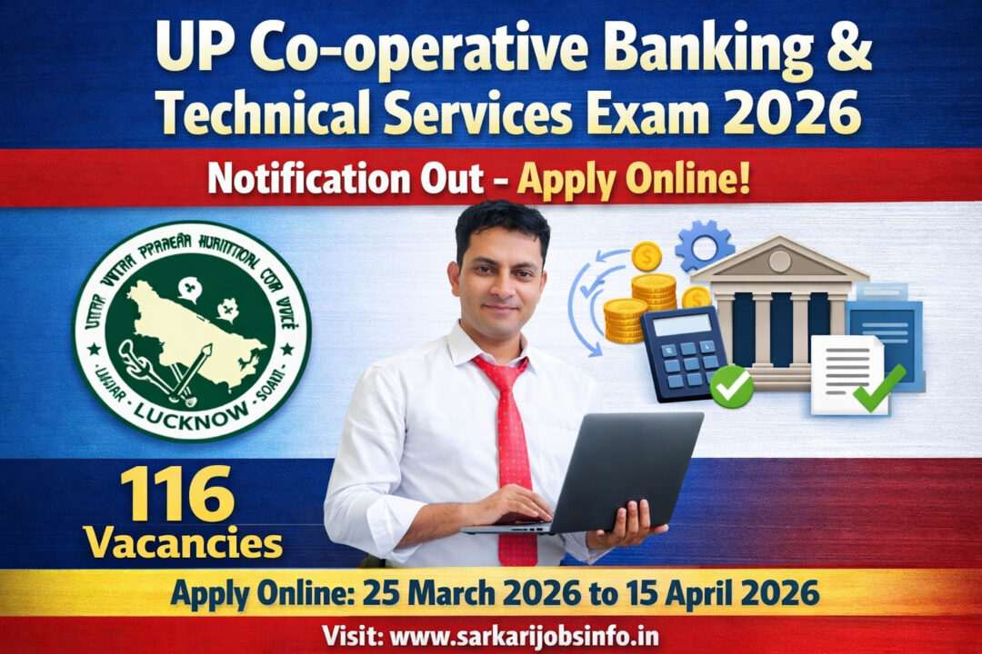 UP Co-operative Banking and Technical Services Exam 2026 Notification Out Apply Online