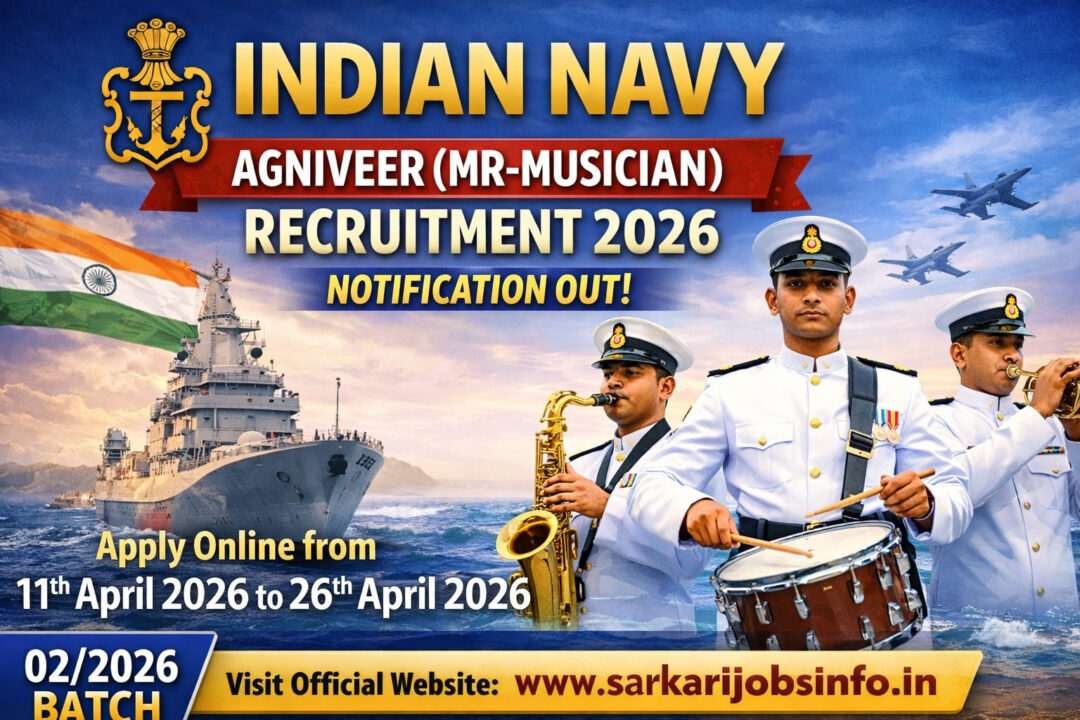 Indian Navy Agniveer (MR-Musician) Recruitment 2026 Notification Out