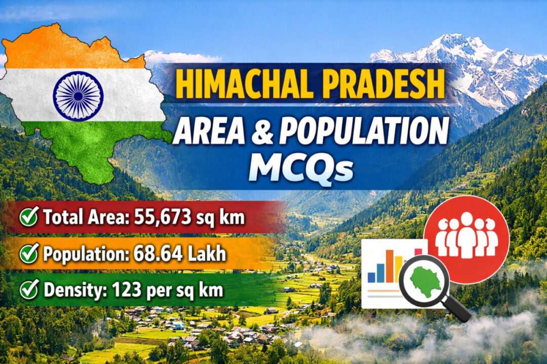 Himachal Pradesh – Area & Population MCQs