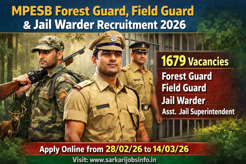 MPESB Forest Guard, Field Guard & Jail Warder Recruitment 2026