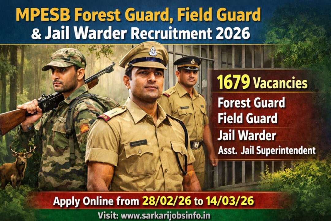 MPESB Forest Guard, Field Guard & Jail Warder Recruitment 2026