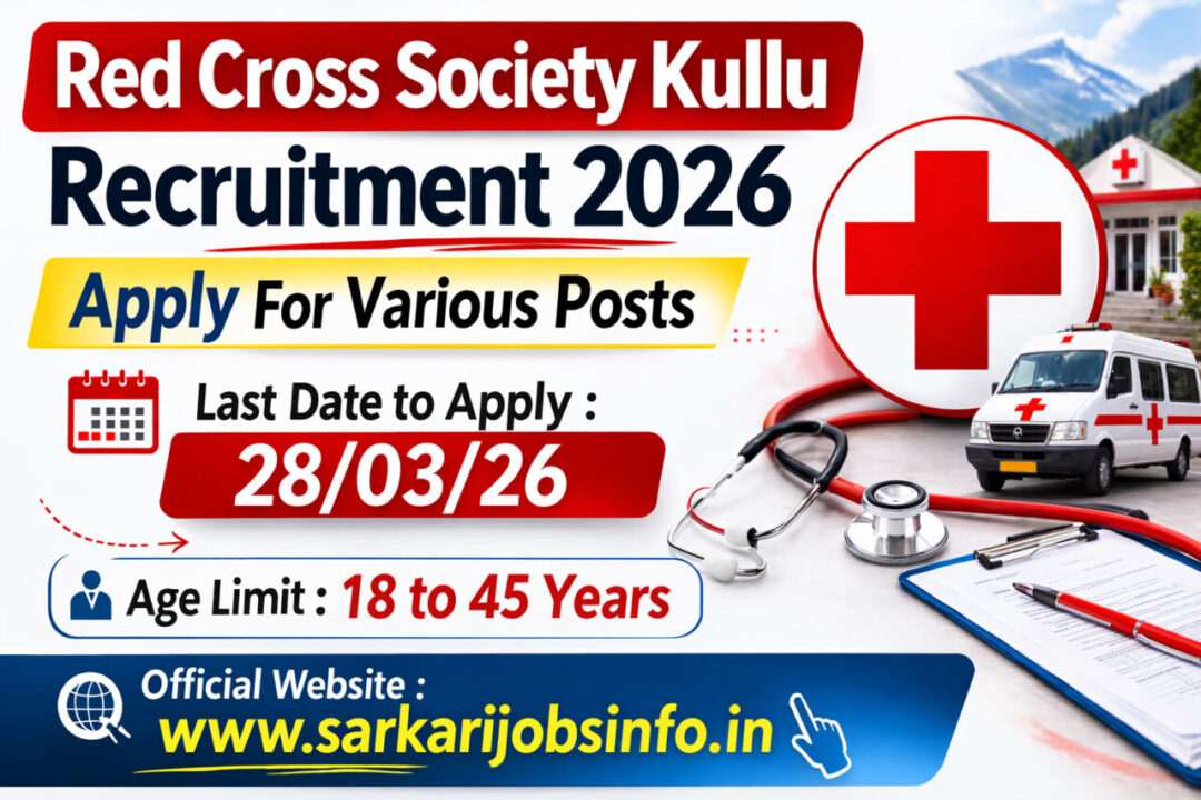 Red Cross Society Kullu Recruitment 2026