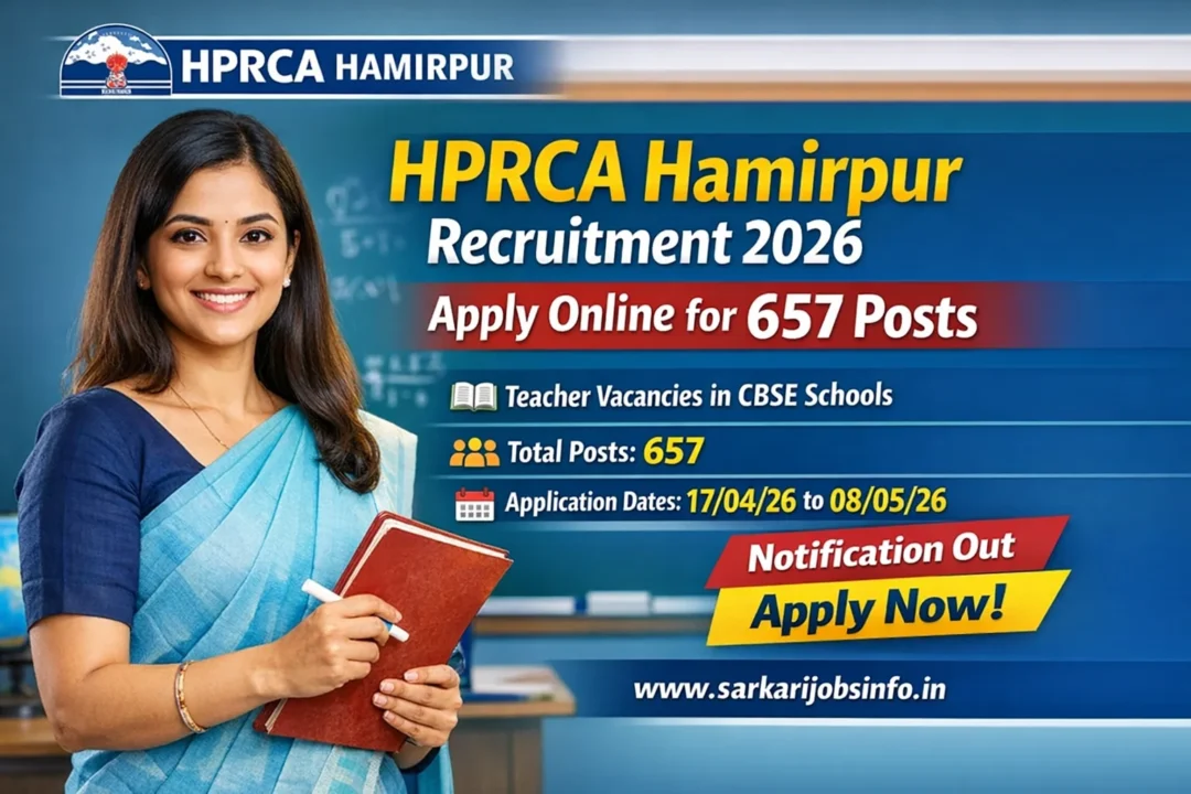 HPRCA Hamirpur Recruitment 2026 Notification Out Apply online