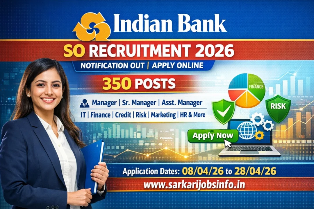 Indian Bank SO Recruitment 2026 Notification Out Apply Online