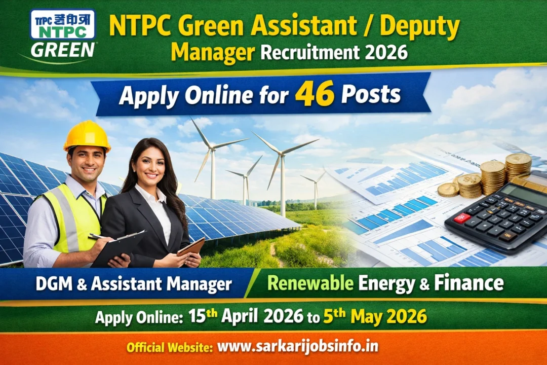NTPC Green Assistant / Deputy Manager Recruitment 2026 Apply Online