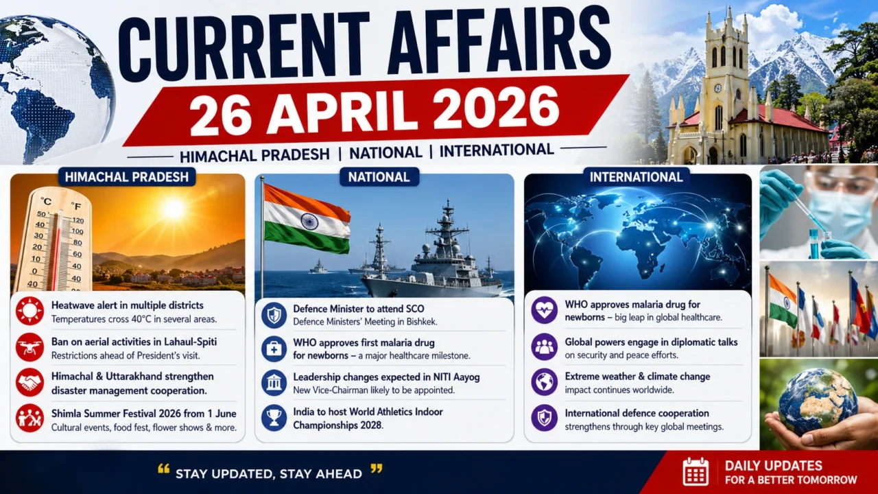 Current Affairs – 26 April 2026