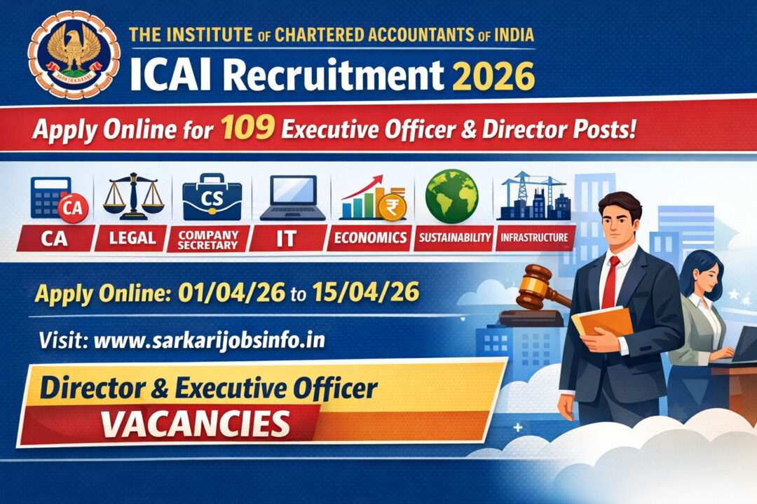 ICAI Recruitment 2026 Notification Out Apply Online