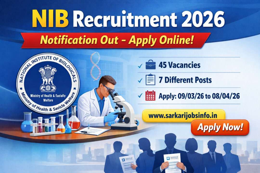 NIB Recruitment 2026 Notification Out Apply Online