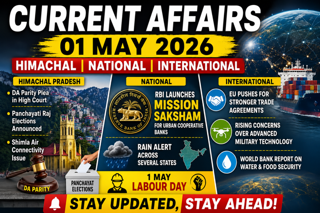 Current Affairs – 01 May 2026