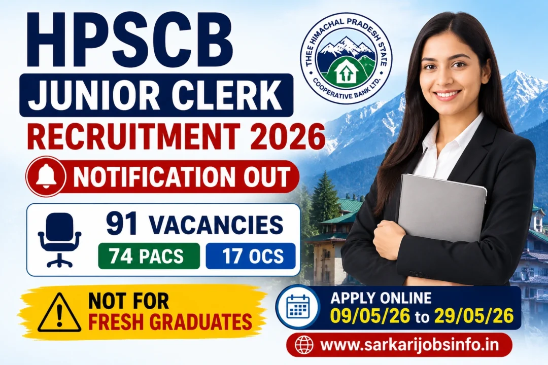 HPSCB Junior Clerk Recruitment 2026 Notification Out Apply Online