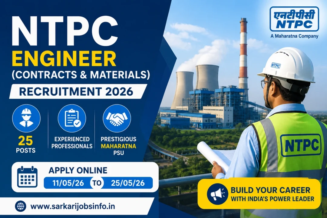 NTPC Engineer (Contracts & Materials) Recruitment 2026 Apply Online