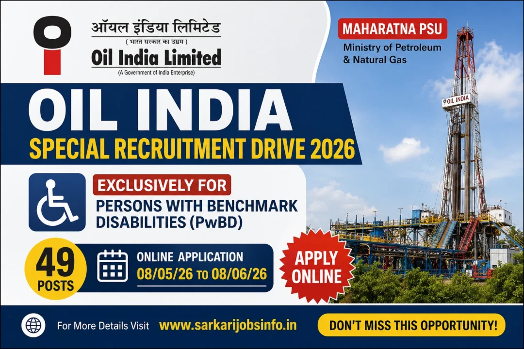 Oil India Special Recruitment Drive 2026 Apply Online