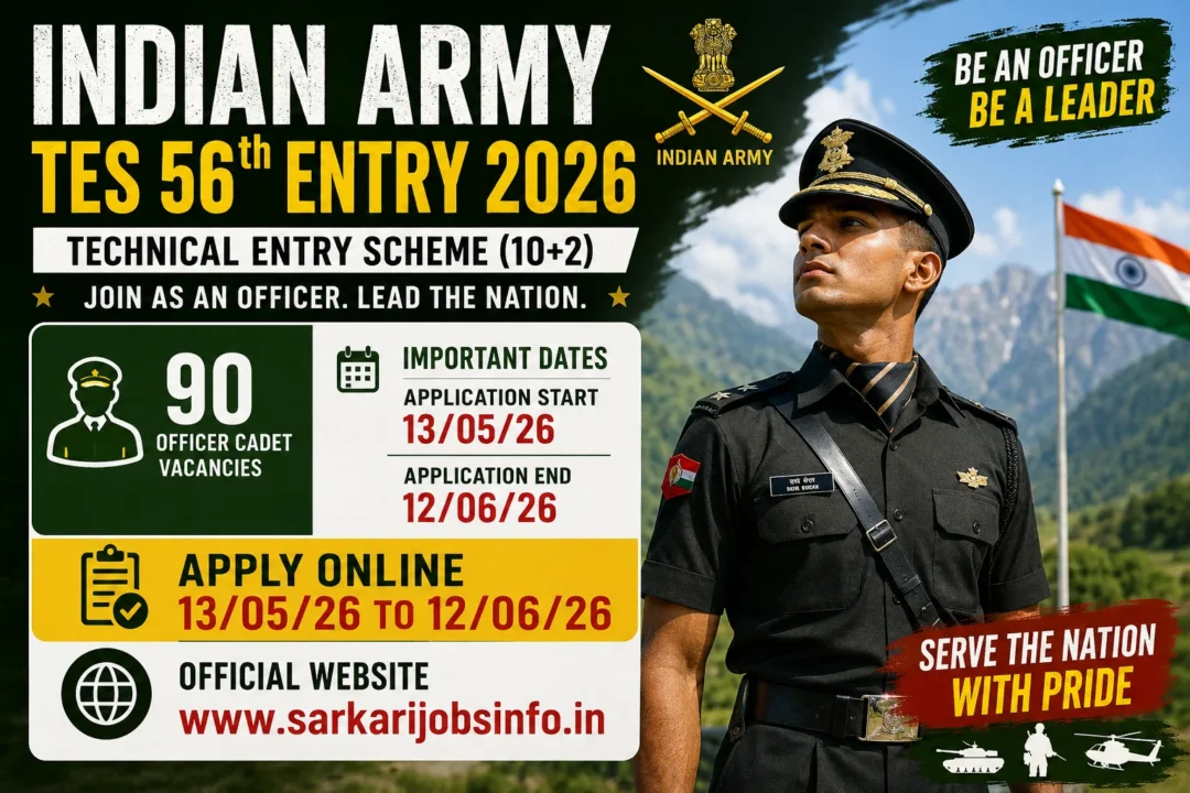 Indian Army TES 56th Entry 2026 Recruitment Apply Online