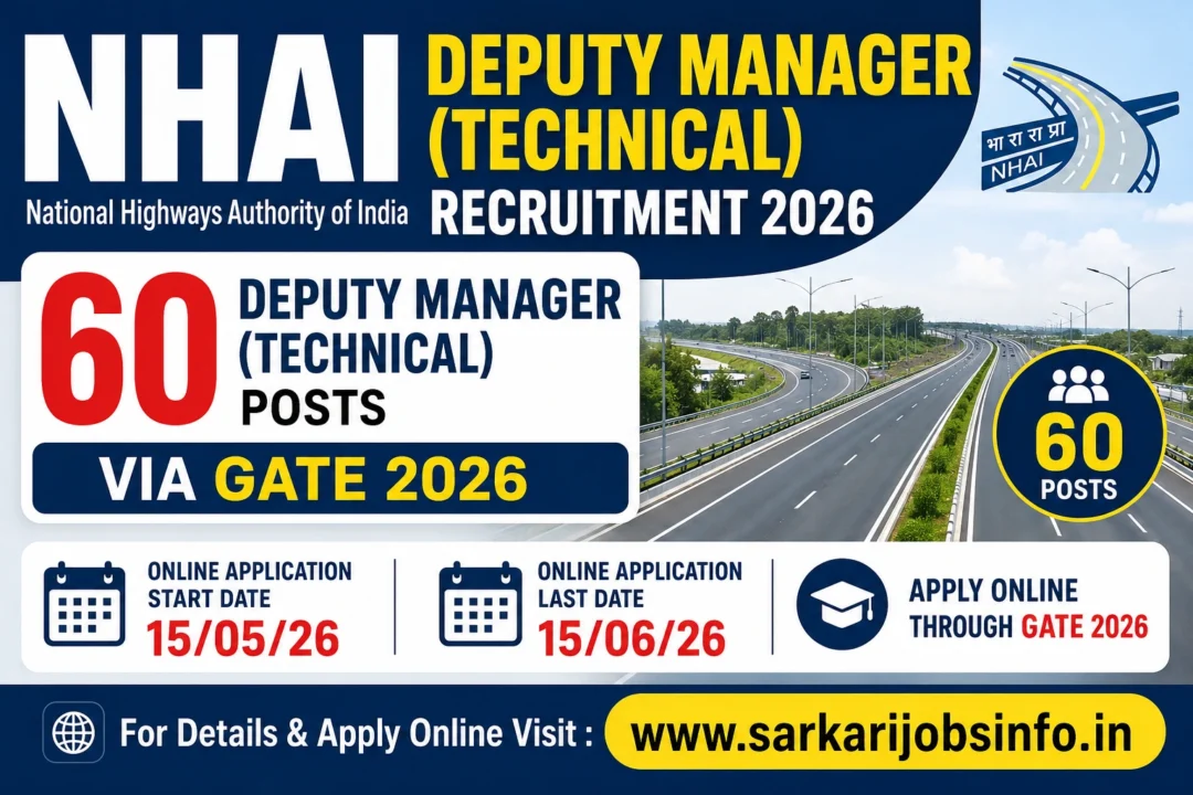 NHAI Deputy Manager (Technical) Recruitment 2026 Apply Online