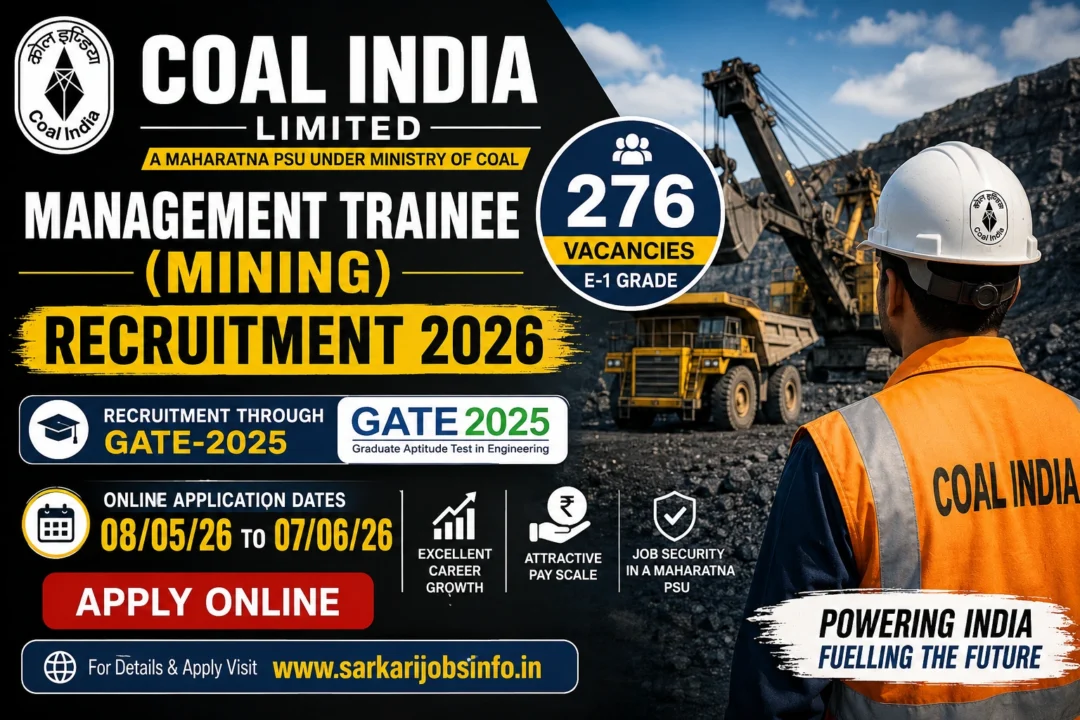 Coal India Management Trainee (Mining) Recruitment 2026 Apply Online